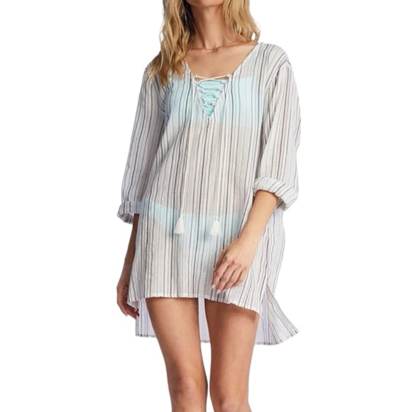Billabong Blue Skies Swim Suit Cover Up Size L - Picture 1 of 7